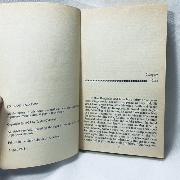 To Look And Pass Taylor Caldwell, First Time Paperback Vintage Book - Picture 6 of 8